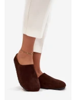 Dámské pantofle na platformě čokoládové Sylviane Dámské pantofle na platformě čokoládové Sylviane