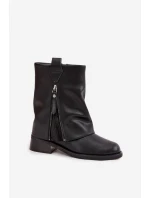 Kožené dámské kotníkové boty s obráceným límcem na klíně Maciejka K7213-01 Černé Kožené dámské kotníkové boty s obráceným límcem na klíně Maciejka K7213-01 Černé