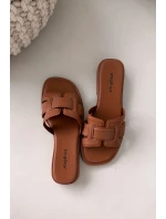 Dámské pantofle na plochém podpatku Camel Lorania