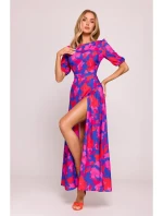 M858 Maxi šaty s otevřenými zády - model 2