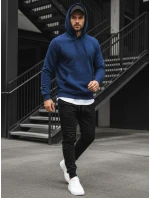 Pánská modrá mikina s kapucí FashionStreet BX4684