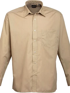 Premier PR 200 Popelínová košile s dlouhým rukávem 39.0200 khaki