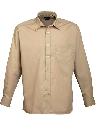 Premier PR 200 Popelínová košile s dlouhým rukávem 39.0200 khaki Premier PR 200 Popelínová košile s dlouhým rukávem 39.0200 khaki