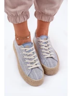 Dámské Tenisky Na Platformě S Pletením Lee Cooper LCW-25-02-3284 Světle Béžové