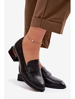 Dámské polobotky na klocku Vinceza 58625 Černé