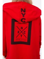 Pláštěnka s kapucí oversize červená Pláštěnka s kapucí oversize červená