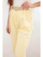 Kalhoty Summer Punto s uzávěrem na nohavicích žluté