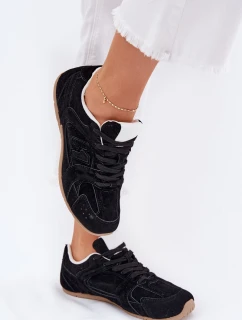 Dámské Sportovní Boty Z Eko Semiše Černé Dorella