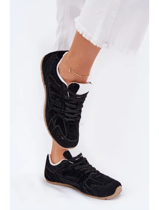 Dámské Sportovní Boty Z Eko Semiše Černé Dorella