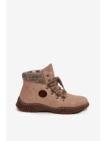 Vytápěné Kotníkové Traperky Dámské Béžové Zenaya Vytápěné Kotníkové Traperky Dámské Béžové Zenaya