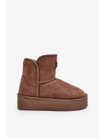 Veganské voděodolné sněhule na platformě D.Franklin Tmavě béžová