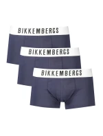 3PACK Pánské boxerky Bikkembergs tmavě modré