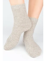 PONOŽKY BEZ TLAKU HLADKÉ S VLNOU SB133