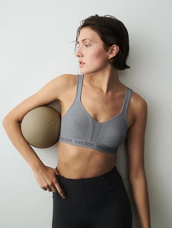 Dámská sportovní podprsenka Triaction Energy Lite N EX  Weathervane šedá - TRIUMPH