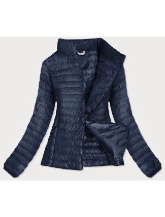 Tmavě modrá prošívaná dámská bunda (6651-99) Tmavě modrá prošívaná dámská bunda (6651-99)