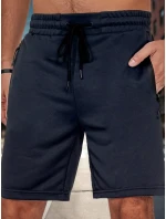 FashionStreet pánské tmavě modré teplákové šortky SX2479