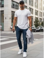 Pánské džíny slim fit navy blue FashionStreet UX4479