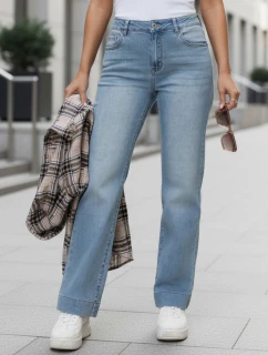 Dámské džíny se širokými nohavicemi modré FashionStreet UY2907