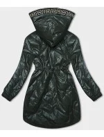 Tmavě zelená dámská bunda s ozdobným prošíváním S'West (B8146-10) Tmavě zelená dámská bunda s ozdobným prošíváním S'West (B8146-10)