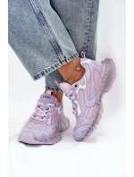 Dámské Kožené Tenisky GOE RR2N4081 Fialové Dámské Kožené Tenisky GOE RR2N4081 Fialové