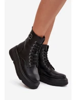 Dámské workery s vyhřívanou podšívkou na platformě s ozdobným detailem Vinceza 16513 Černé Dámské workery s vyhřívanou podšívkou na platformě s ozdobným detailem Vinceza 16513 Černé