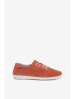 Dámské polobotky z přírodního semiše S.Barski LR61-7080 Oranžové