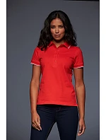 Daiber JN 985 Dámské piqué polo 02.0985 tomato/white Daiber JN 985 Dámské piqué polo 02.0985 tomato/white