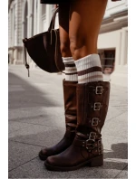 Pruhované dámské podkolenky s proužky 1610.001