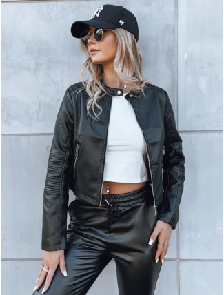 Dámská kožená bunda CHIC STYLE černá FashionStreet TY3897