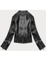 Krátká černá bunda ramoneska se stojáčkem (11Z8038) Krátká černá bunda ramoneska se stojáčkem (11Z8038)