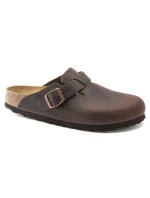 Dámské/pánské žabky Birkenstock Boston Habana z olejované kůže regular wide (0860131)