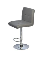 BAROVÁ ŽIDLE HOCKER ŠEDÁ SADA 2 KS