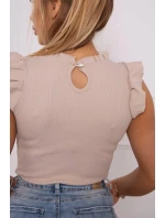 Halenka s volánky béžová