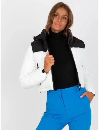 Dámská bunda NM KR D2 3825 68P bílá a černá