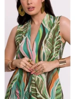 B283 Maxi šaty s potiskem - model 4