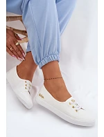 Dámské tenisky bílo-zlaté Lee Cooper LCW-26-02-4043