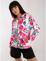 Mikina RV BL 8118.89 bílá a růžová Mikina RV BL 8118.89 bílá a růžová