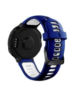 Silikonový řemínek pro Garmin G02 - tmavě modrý a bílý Silikonový řemínek pro Garmin G02 - tmavě modrý a bílý