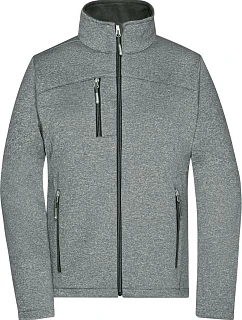Daiber JN 1147 Dámská 2-vrstvá melanžová softshell bunda 02.1147 dark melange/black