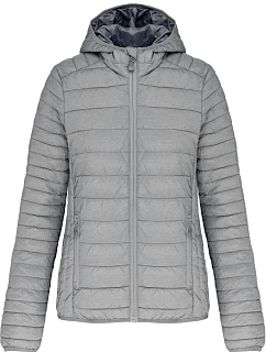 Kariban K 6111 Lehká dámská prošívaná bunda s kapucí 20.6111 marl silver
