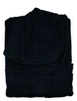 The One Towelling Bathrobe hooded Župan s kapucí 48.1021 black The One Towelling Bathrobe hooded Župan s kapucí 48.1021 black
