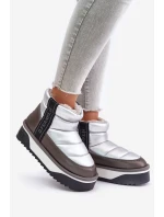 Nízké Sněhové Boty Na Tlusté Podešvi D.Franklin DFSH371010 Stříbrné