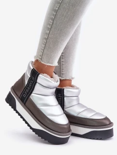 Nízké Sněhové Boty Na Tlusté Podešvi D.Franklin DFSH371010 Stříbrné