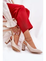 Pohodlné lodičky na podpatku Sergio Leone SK162 Béžové Pohodlné lodičky na podpatku Sergio Leone SK162 Béžové