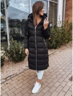 Dámská prošívaná zimní bunda s kapucí MENSI černá FashionStreet TY3093