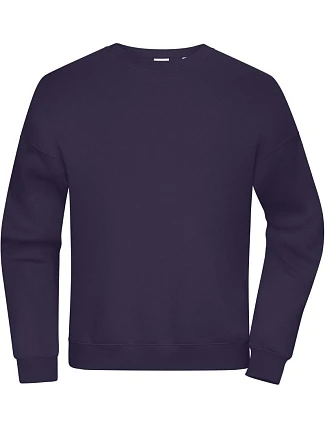 Daiber 8042 Těžká oversize unisex mikina 02.8042 deep purple