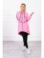 Mikina se zipem na zádech světle růžová Mikina se zipem na zádech světle růžová