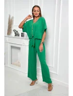 Souprava halenky a kalhot zelená