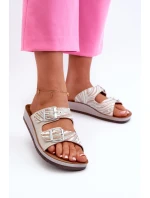 Pohodlné Dámské Žabky S Sponami Inblu CP000045 Béžové