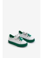 Dětské Tenisky Boty S Prstíkem Bílo-Zelené Pennyn Dětské Tenisky Boty S Prstíkem Bílo-Zelené Pennyn